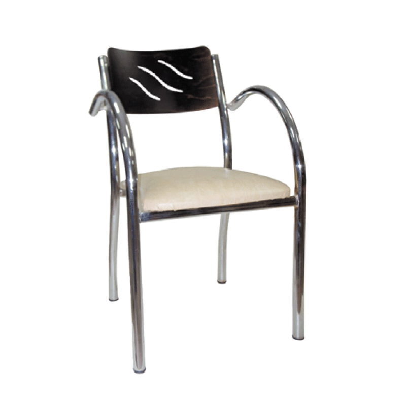 Metall-Armlehnstuhl mit gepolstertem Sitz - ME69