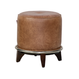 Niedriger Runder Hocker mit Holzgestell - S218