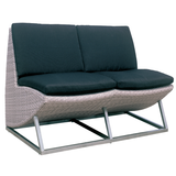 Zweisitzer-Sofa aus Aluminium-Rattan AP406