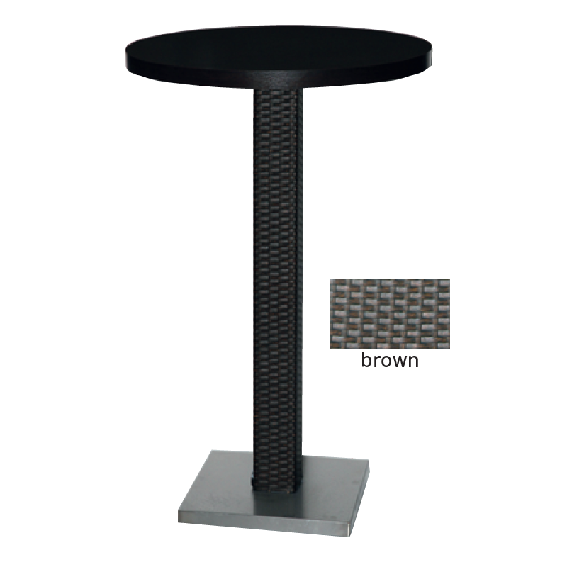 Metall-Standsäule mit Rattan-Geflecht - ST02