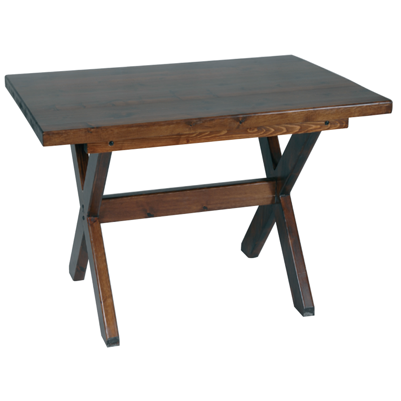 Tischgestell aus Holz T027 — Massivbuche X-Gestell