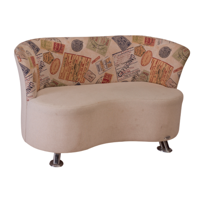 Sofa A006 — Geschwungenes Zweisitzer-Sofa mit hoher Rückenlehne