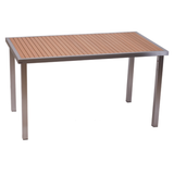 Aluminium-Tisch mit Holzoptik-Tischplatte – TM900