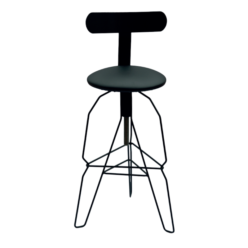 Metall-Barhocker mit höhenverstellbarem Sitz - MS14