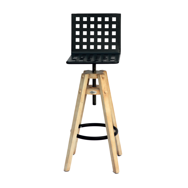 Holzhocker mit Metallsitz - MX7