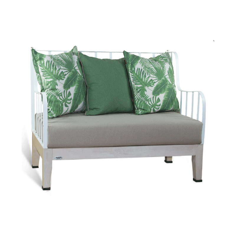 Sofa AM1 — Metallgestell mit Massivholzsockel