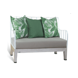 Sofa AM1 — Metallgestell mit Massivholzsockel