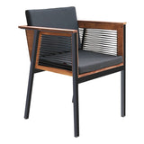 Metallsessel mit handgeflochtenem Kordel-Detail – P633