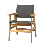Holz-Armlehnstuhl mit PVC-Gewebe - E82