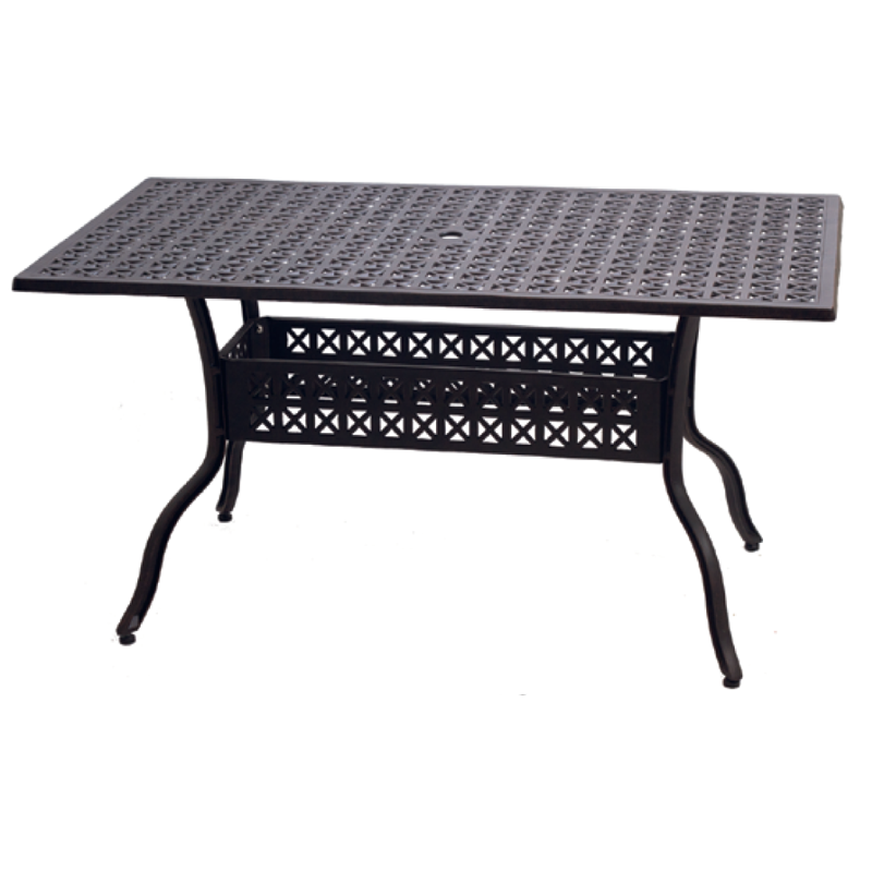 Tisch aus Aluminiumguss TAK14 - 150x100 cm