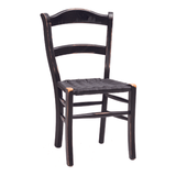 Holzstuhl mit geflochtenem Sitz - K380PL
