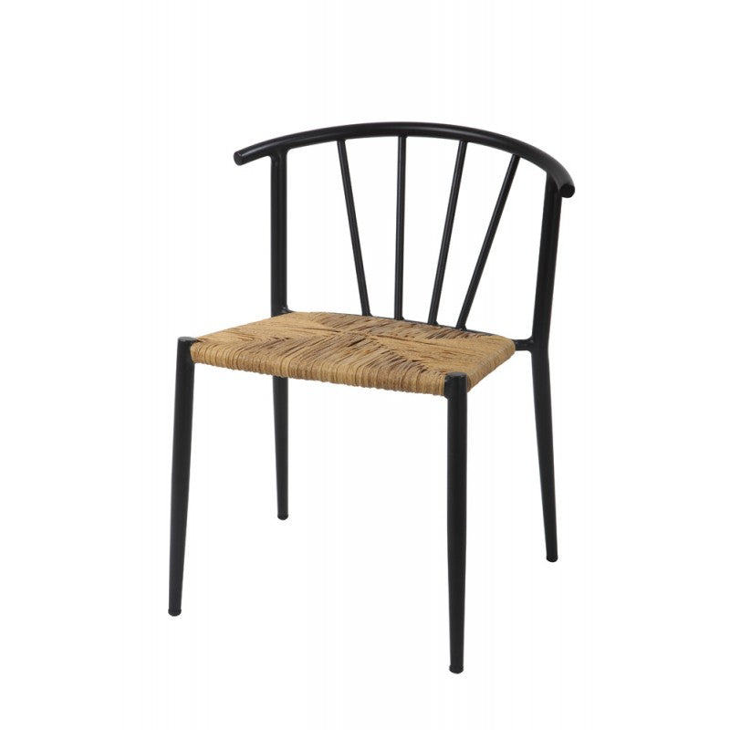 Aluminium-Stuhl mit geflochtenem Sitz - P639