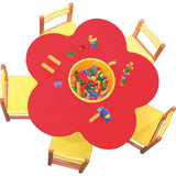 Kinder-Holztisch Blumenform - PT2
