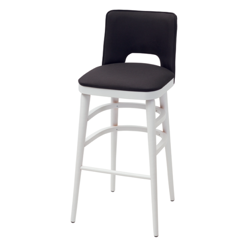 Holz-Barhocker mit Rückenlehne S913