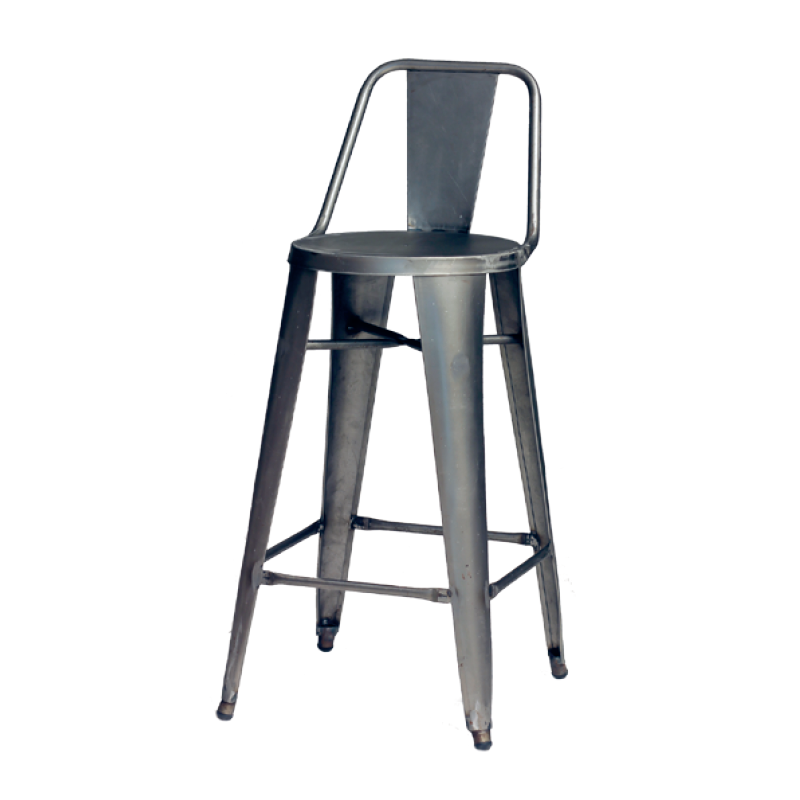 Metall-Barhocker mit Rückenlehne - MS45