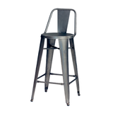 Metall-Barhocker mit Rückenlehne - MS45
