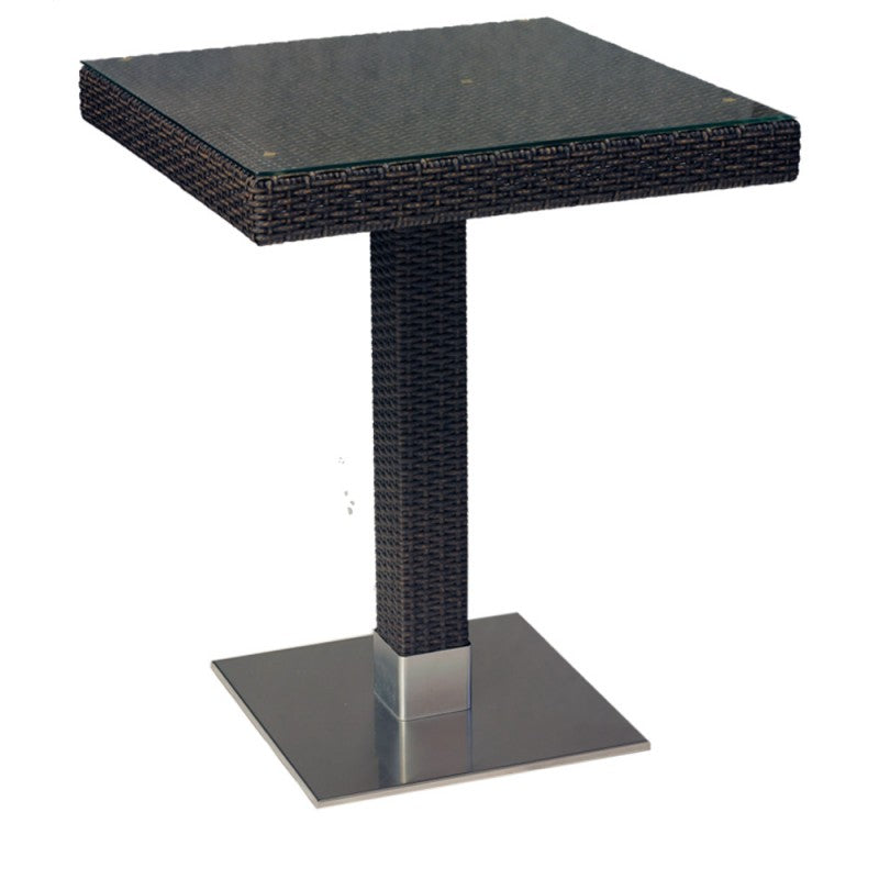 Aluminium-Tisch mit Rattan-Geflecht – T241