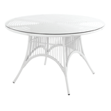 Runder Aluminium-Tisch mit Rattan-Geflecht - TP6716