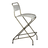 Barhocker aus Metall mit handgeflochtenem Kordelsitz - FS628