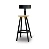 Metall-Barhocker mit Rückenlehne - FS630