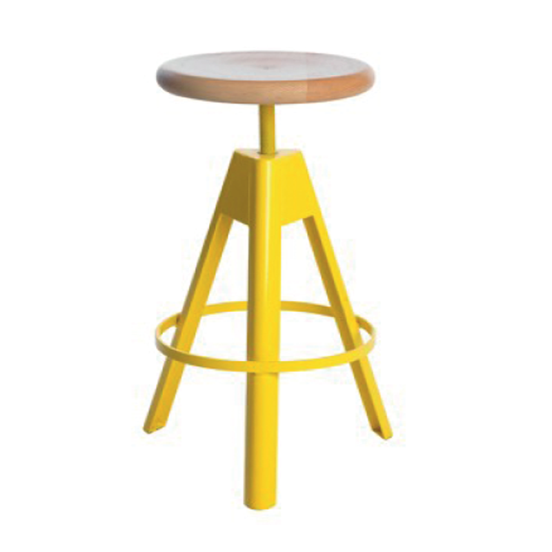 Metall-Barhocker mit Holzsitz - FS632