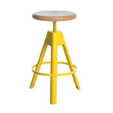 Metall-Barhocker mit Holzsitz - FS632