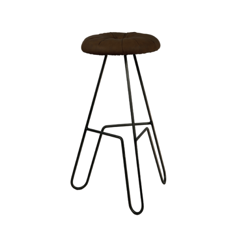 Metall-Barhocker mit gepolstertem Sitz - FS639