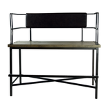 Stand Sofa AM7 — Metallgestell mit Holzsitz
