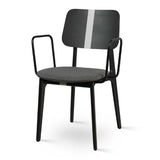 Holzsessel mit Metallarmlehnen - P159