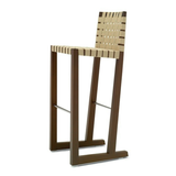 Barhocker aus Holz mit handgeflochtenem Sitz - SIT76