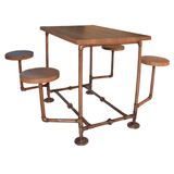 Rohrtisch mit integrierten Hockern - TM103