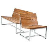 AM13 Bank-Sofa — Metallgestell mit Holzlatten