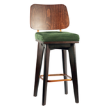 Holz-Barhocker mit gepolstertem Sitz - S275