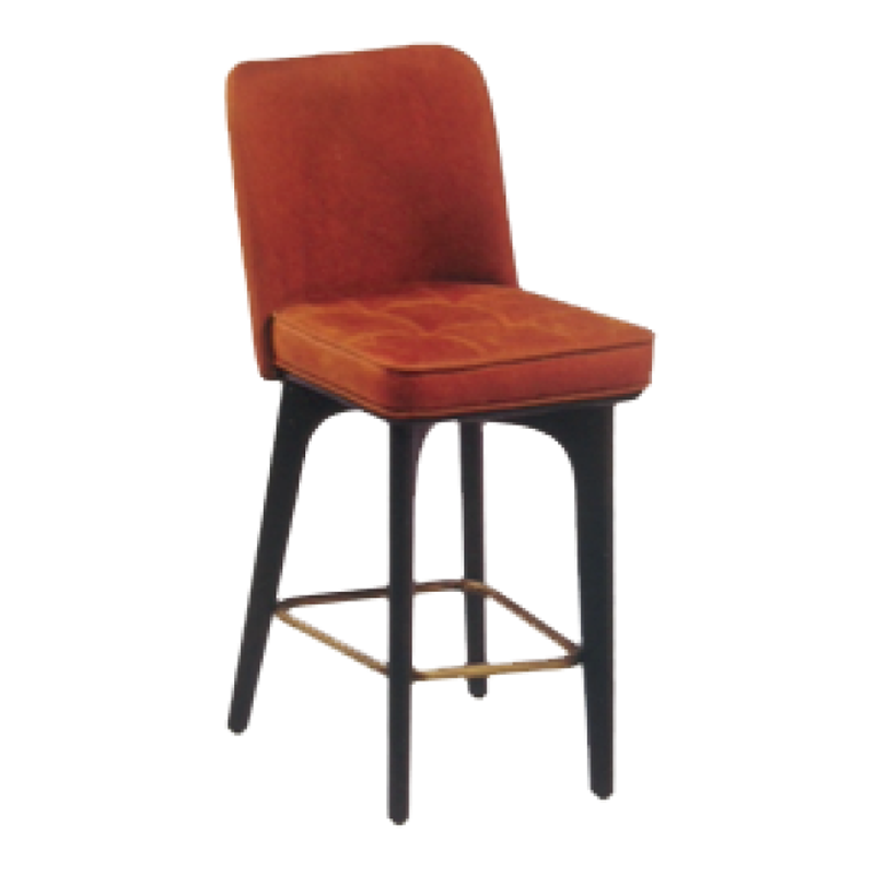 Holz-Barhocker mit Rückenlehne - S279