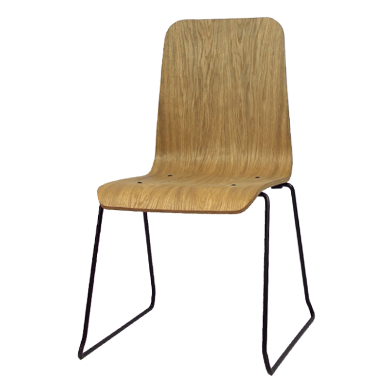 Holzstuhl mit Metallgestell - K871