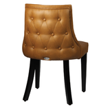 Stuhl aus Massiver Buche mit Chesterfield-Rückenlehne - K417