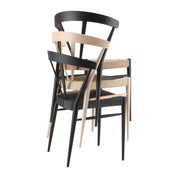 Holzstuhl mit geflochtenem Sitz - KIT148