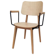 Holz-Armlehnstuhl mit Metallrahmen - K161AR