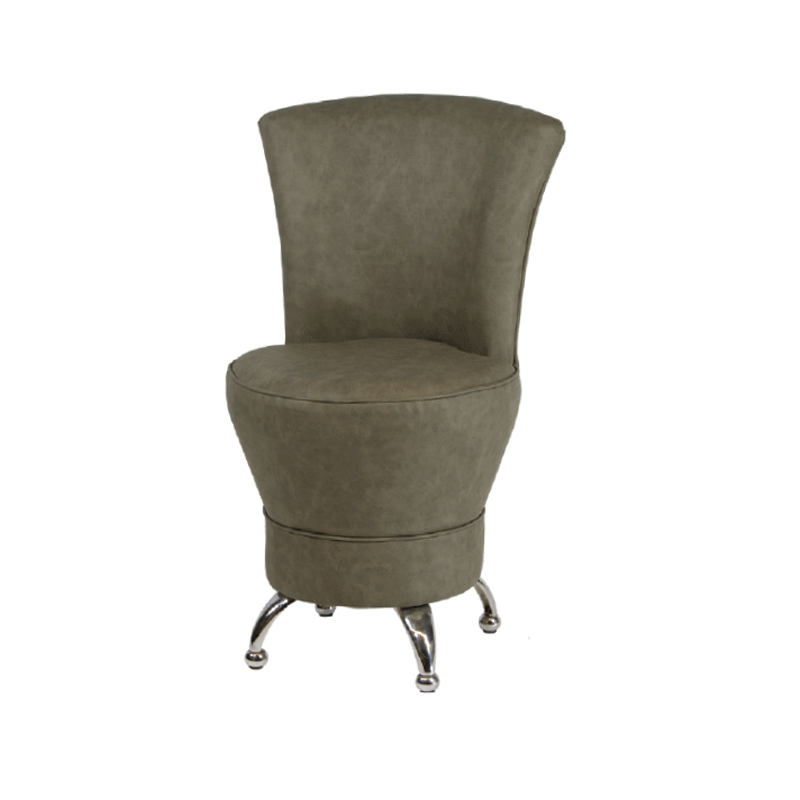 Gepolsterter Hocker mit Metallgestell - S002
