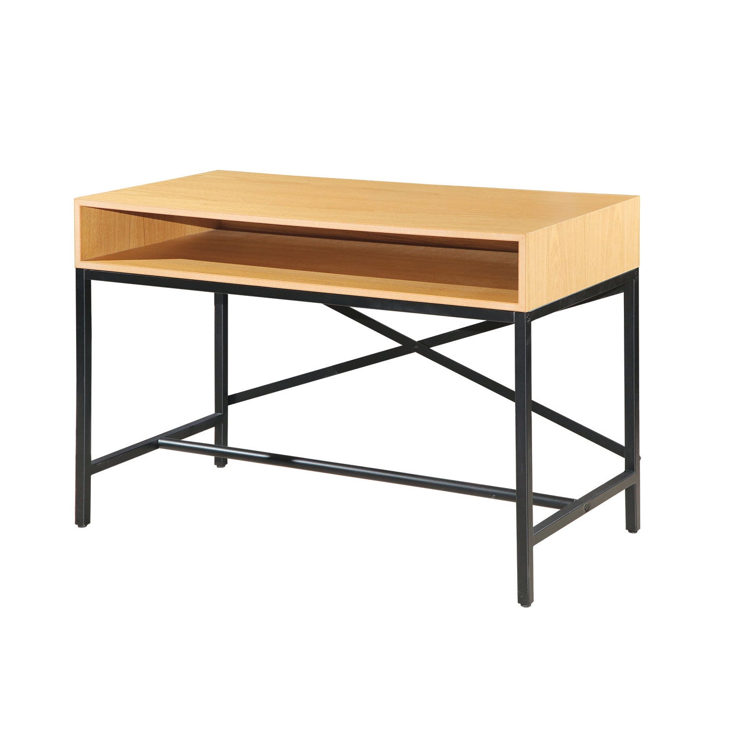 Schreibtisch TH7 — Metallgestell & Eichenfurnier