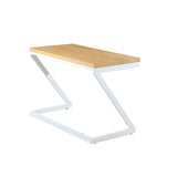 Schreibtisch TH10 — Metall-Z-Gestell & Massiver Eichenfurnier-Top