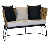 Sofa AM11P – Metallgestell mit handgeflochtenem Kordel