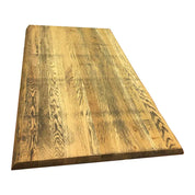 Tischplatte Massiveiche Burn and Brushed, 4cm