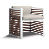 Metallsessel mit Holzlamellen - PM35