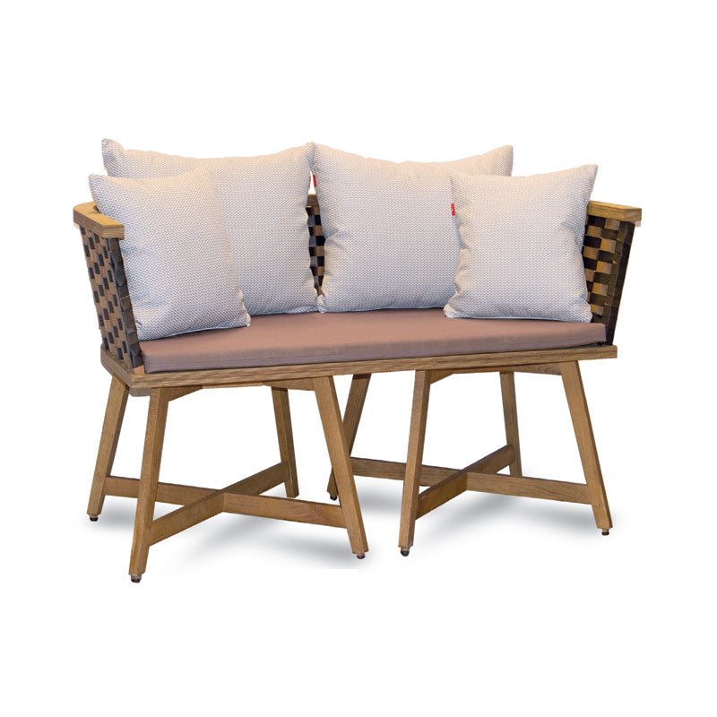 Sofa AE21P — Massivholz & Handgeflochtene Kordeln