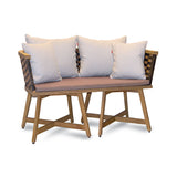 Sofa AE21P — Massivholz & Handgeflochtene Kordeln