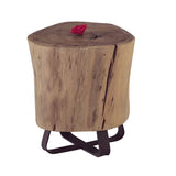 Massivholz-Hocker mit Metallgestell - S106Z