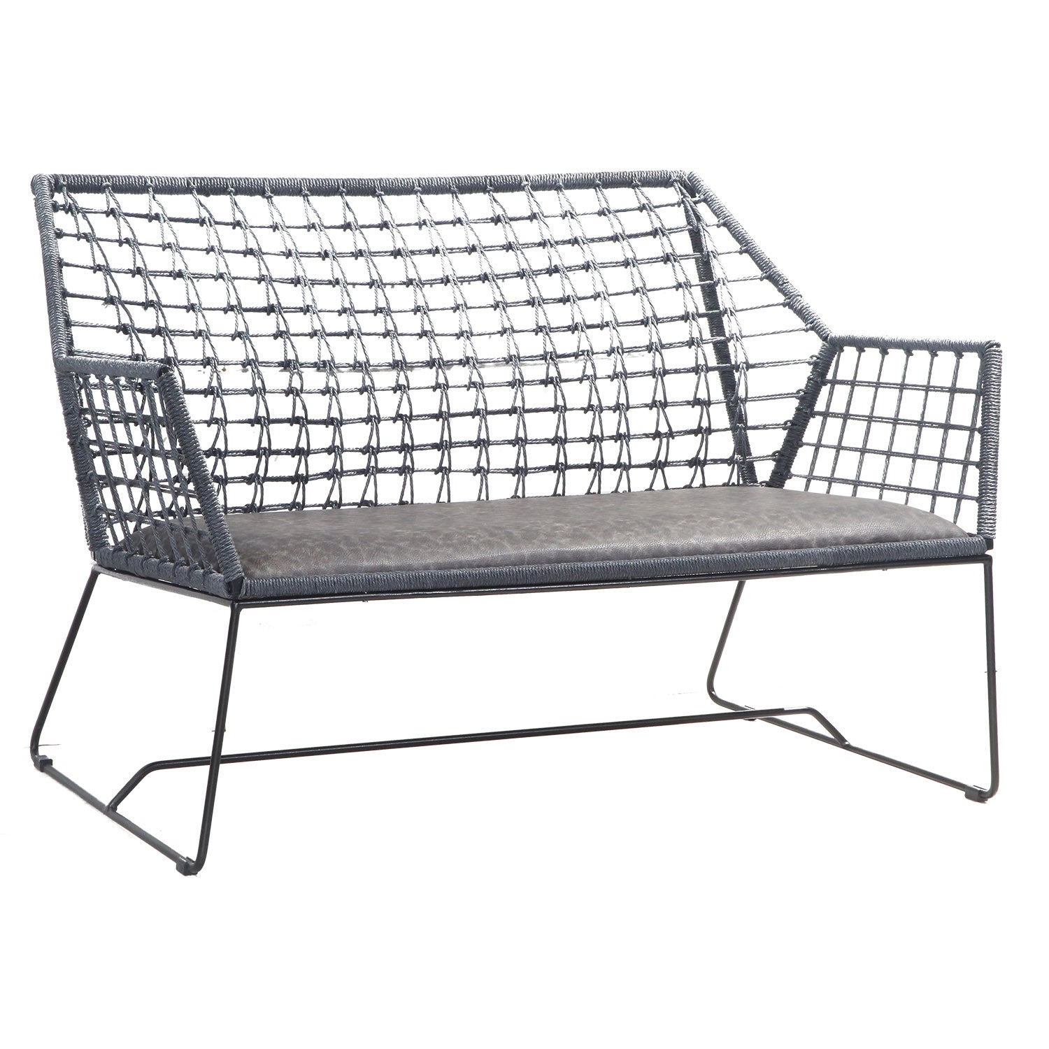 Sofa mit handgewebtem Kordel-Geflecht — FS890