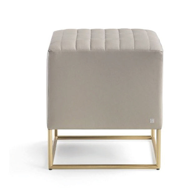 Gepolsterter Hocker mit Metallgestell - S018