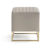 Gepolsterter Hocker mit Metallgestell - S018